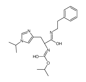 propan-2-yl N-[(2R)-1-oxo-1-(2-phenylethylamino)-3-(1-propan-2-ylimidazol-4-yl)propan-2-yl]carbamate Structure