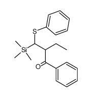 1-phenyl-2-(phenylthiotrimethylsilylmethyl)butan-1-one Structure