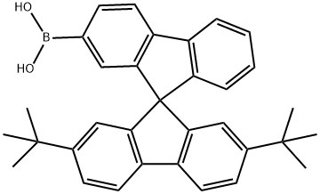 Boronic acid, B-[2',7'-bis(1,1-dimethylethyl)-9,9'-spirobi[9H-fluoren]-2-yl]- Structure