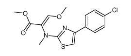 methyl 2-{N[4-(4-chlorophenyl)-thiazol-2-yl]-N-methylamino}-3-methoxy-acrylate结构式