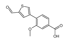 4-(5-formylthiophen-3-yl)-3-methoxybenzoic acid结构式