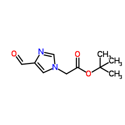 2-Methyl-2-propanyl (4-formyl-1H-imidazol-1-yl)acetate结构式