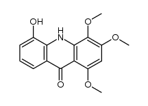 5-hydroxy-1,3,4-trimethoxy-9(10H)-acridone结构式