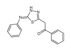 2-(5-anilino-1,3,4-thiadiazol-2-yl)-1-phenylethanone Structure