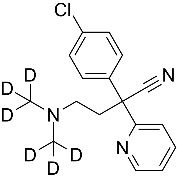 Chlorpheniramine nitrile-d6结构式