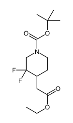 tert-butyl 4-(2-ethoxy-2-oxoethyl)-3,3-difluoropiperidine-1-carboxylate picture