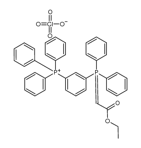 (2-ethoxy-2-oxoethyl)(diphenyl)[3-triphenyl(phosphonio)phenyl]phosphorane perchlorate Structure