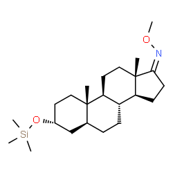 3α-(Trimethylsiloxy)-5α-androstan-17-one O-methyl oxime结构式