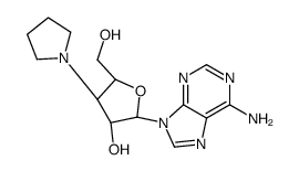 (2R,3S,4S,5S)-2-(6-aminopurin-9-yl)-5-(hydroxymethyl)-4-pyrrolidin-1-yloxolan-3-ol Structure