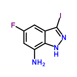 5-Fluoro-3-iodo-1H-indazol-7-amine结构式