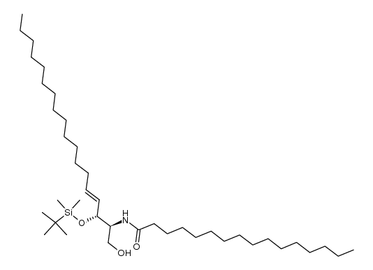 (2S,3R,4E)-3-(tert-butyldimethylsilyloxy)-2-(hexadecanoylamino)-4-octadecene-1-ol Structure