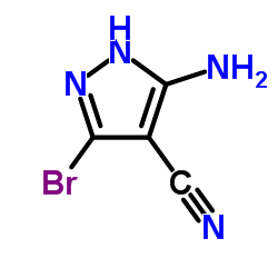 5-氨基-3-溴-1H-吡唑-4-甲腈结构式