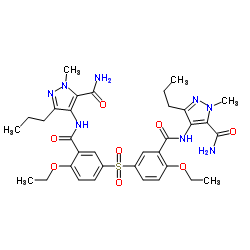 3,3'-Sulfonyl Bis[(4-Ethoxy-3-(6,7-dihydro-1-Methyl-7-oxo-3-propyl-1H-pyrazolo-pyrimidin-5-yl)benzene)结构式