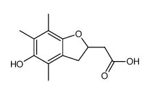 (Rs)-2-(2,3-dihydro-5-hydroxy-4,6,7-trimethylbenzofuranyl)-acetic acid结构式