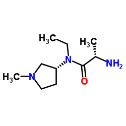N-Ethyl-N-[(3R)-1-methyl-3-pyrrolidinyl]-L-alaninamide结构式