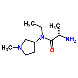 N-Ethyl-N-[(3R)-1-methyl-3-pyrrolidinyl]-L-alaninamide Structure