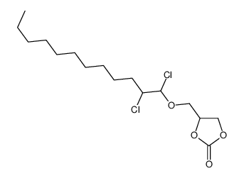 4-(1,2-dichlorododecoxymethyl)-1,3-dioxolan-2-one Structure