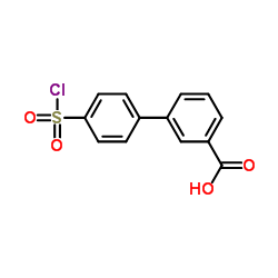 4'-(Chlorosulfonyl)-3-biphenylcarboxylic acid Structure