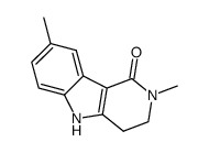 2,8-dimethyl-2,3,4,5-tetrahydro-1H-pyrido[4,3-b]indol-1-one结构式