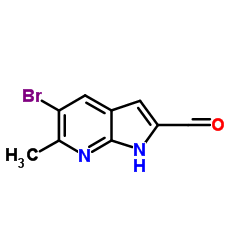 5-Bromo-6-methyl-1H-pyrrolo[2,3-b]pyridine-2-carbaldehyde图片