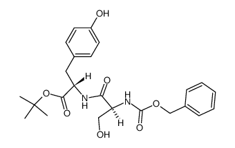N-benzyloxycarbonyl-L-seryl-L-tyrosine tert-butyl ester Structure