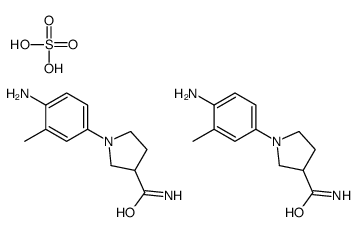 1-(4-amino-3-methylphenyl)pyrrolidine-3-carboxamide,sulfuric acid Structure
