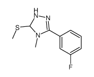 3-(3-fluorophenyl)-4-methyl-5-methylsulfanyl-1,5-dihydro-1,2,4-triazole结构式