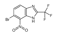 5-bromo-4-nitro-2-(trifluoromethyl)-1H-benzimidazole结构式