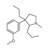3-(3-methoxyphenyl)-1-methyl-2,3-dipropylpyrrolidine结构式