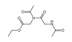 N,N'-diacetylglycylglycine ethyl ester Structure