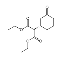 (S)-3-[bis(ethoxycarbonyl)methyl]cyclohexenone Structure