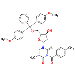 5'-O-(DIMETHOXYTRITYL)-N3/O4-(TOLUOYL)-2-THIOTHYMIDINE structure