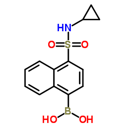 (4-(N-环丙基氨磺酰)萘-1-基)硼酸结构式