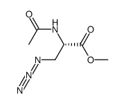 (+)-2-acetamido-3-azidopropanoic acid methyl ester结构式