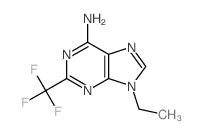 9-ethyl-2-(trifluoromethyl)purin-6-amine结构式