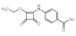 4-[(2-乙氧基-3,4-二氧代环丁基-1-烯基)氨基]苯甲酸结构式