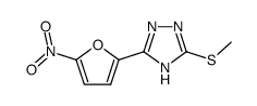 3-methylsulfanyl-5-(5-nitro-furan-2-yl)-1H-[1,2,4]triazole结构式