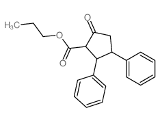 propyl 5-oxo-2,3-diphenyl-cyclopentane-1-carboxylate Structure