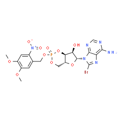 4,5-dimethoxy-2-nitrobenzyl-8-bromo-cAMP结构式