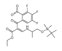 Ethyl 2-(2-nitro-3,4,5-trifluoro)benzoyl-3-[(1-t-butyldimethylsilyloxyprop-2-yl)amino]acrylate Structure