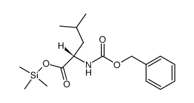 N-benzyloxycarbonyl-L-leucine trimethylsilanyl ester结构式