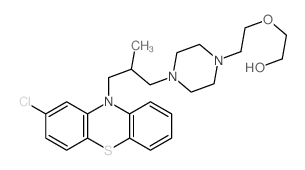 2-(2-(4-(2-((2-CHLORO-10-PHENOTHIAZINYL) METHYL)PROPYL)-1-PIPERAZINYL)-ETHOXY)ETHANOL结构式