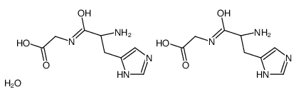 2-[[(2S)-2-amino-3-(1H-imidazol-5-yl)propanoyl]amino]acetic acid,hydrate Structure