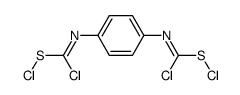 N,N'-(1,4)Phenylen-bis-(S-chlor-isothiocarbamoylchlorid)结构式