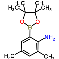 2,4-Dimethyl-6-(4,4,5,5-tetramethyl-1,3,2-dioxaborolan-2-yl)aniline Structure