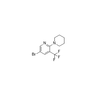 5-溴-2-(哌啶-1-基)-3-(三氟甲基)吡啶结构式