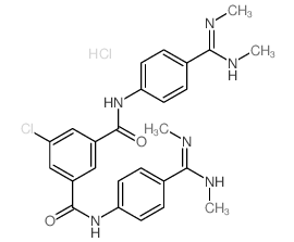 5-chloro-N,N-bis[4-(N,N-dimethylcarbamimidoyl)phenyl]benzene-1,3-dicarboxamide结构式