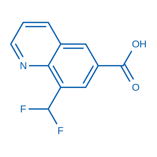 8-(difluoromethyl)quinoline-6-carboxylic acid Structure