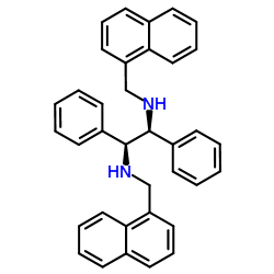 (1S,2S)-N,N'-双(1-萘基甲基)-1,2-二苯基-1,2-乙二胺结构式