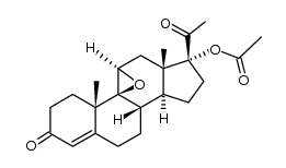 17-acetoxy-9,11β-epoxy-9β-pregn-4-ene-3,20-dione Structure